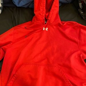 Red under armour athletic hoodie